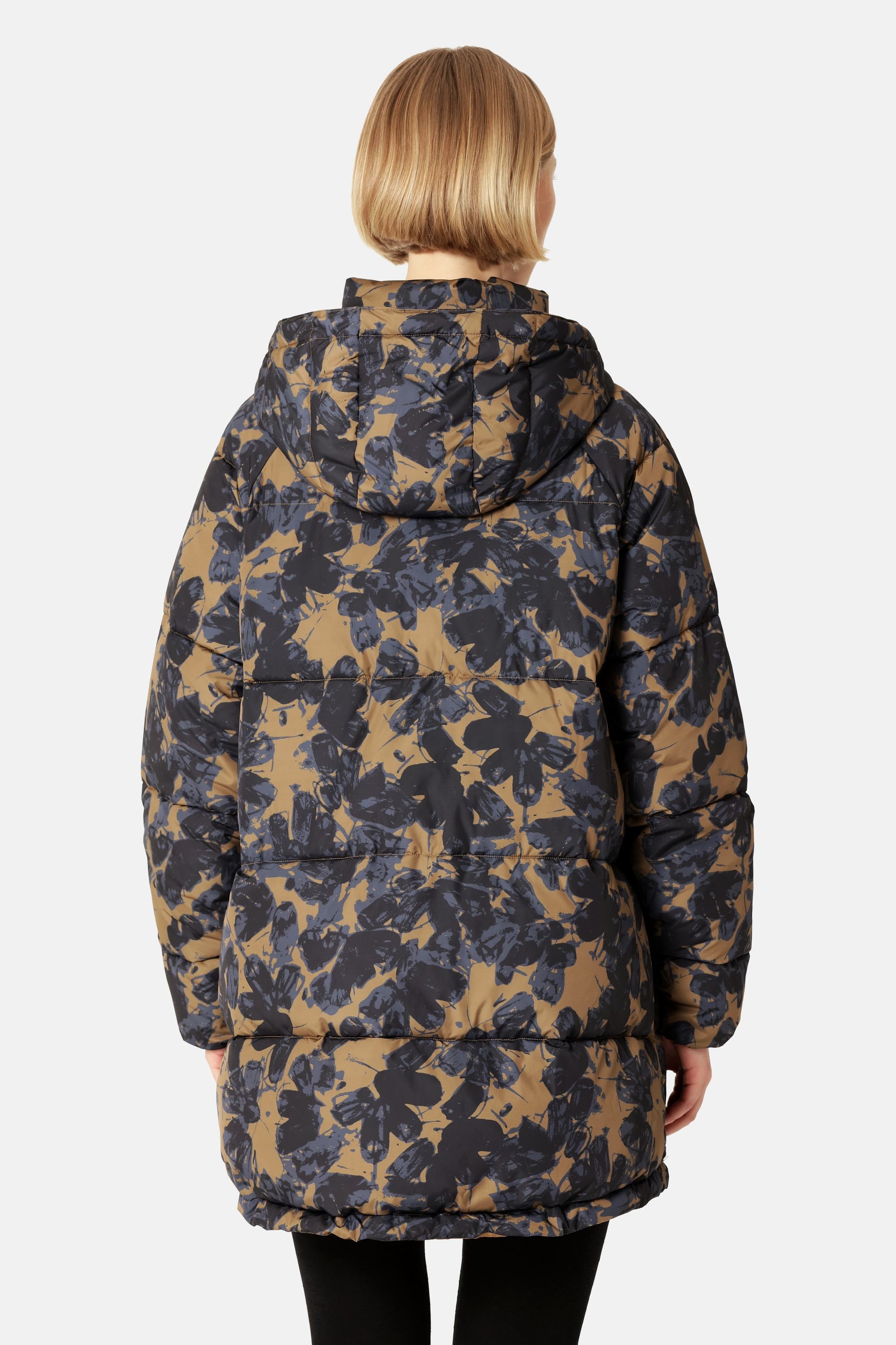Oversized Padded Coat - Beige Butterfly